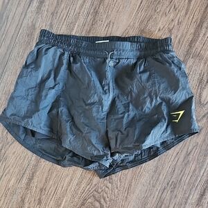 Black Gymshark Athletic Shorts with Logo